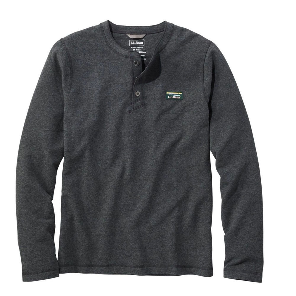 Men's L.L.Bean Comfort Camp Henley Grey Size Small